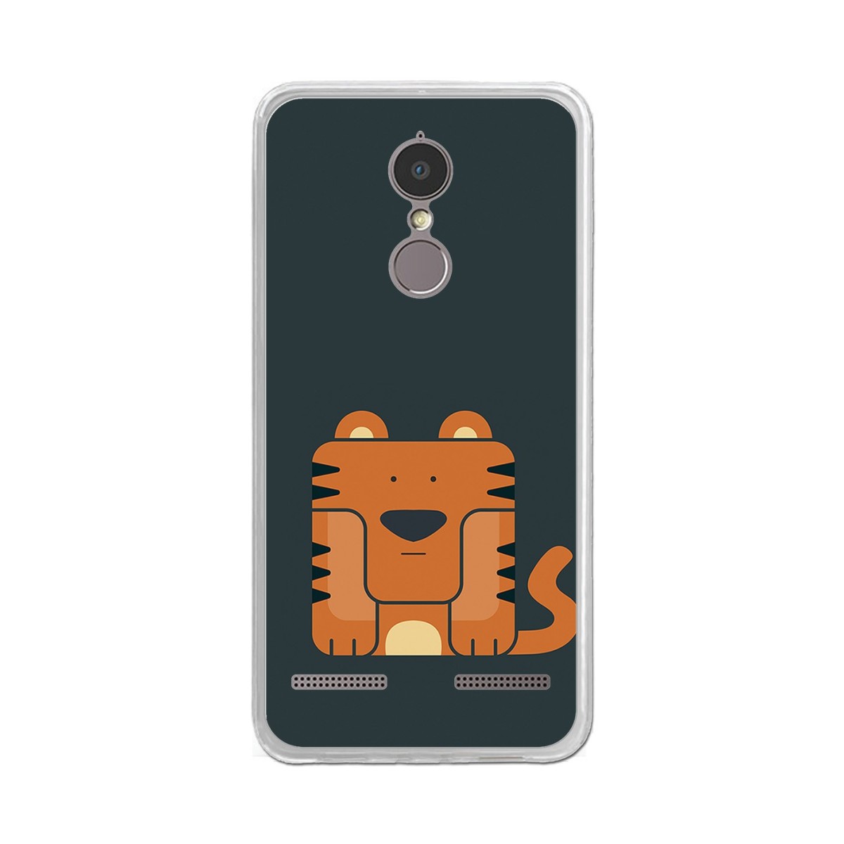 Funda Gel Tpu para Lenovo K6 4G 5" Diseño Tigre Dibujos