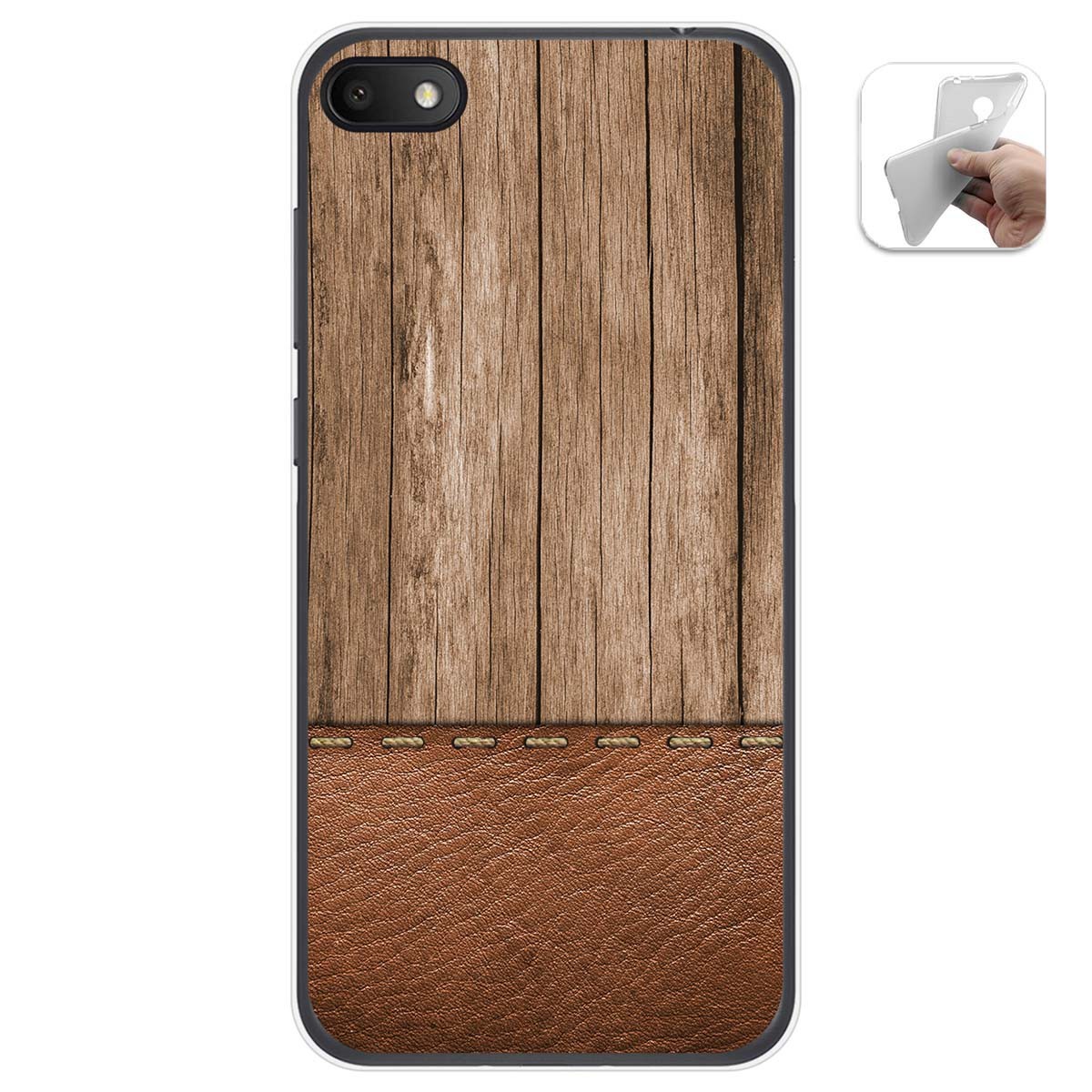 Funda Gel Tpu para Alcatel 1V 2019 diseño Madera 09 Dibujos