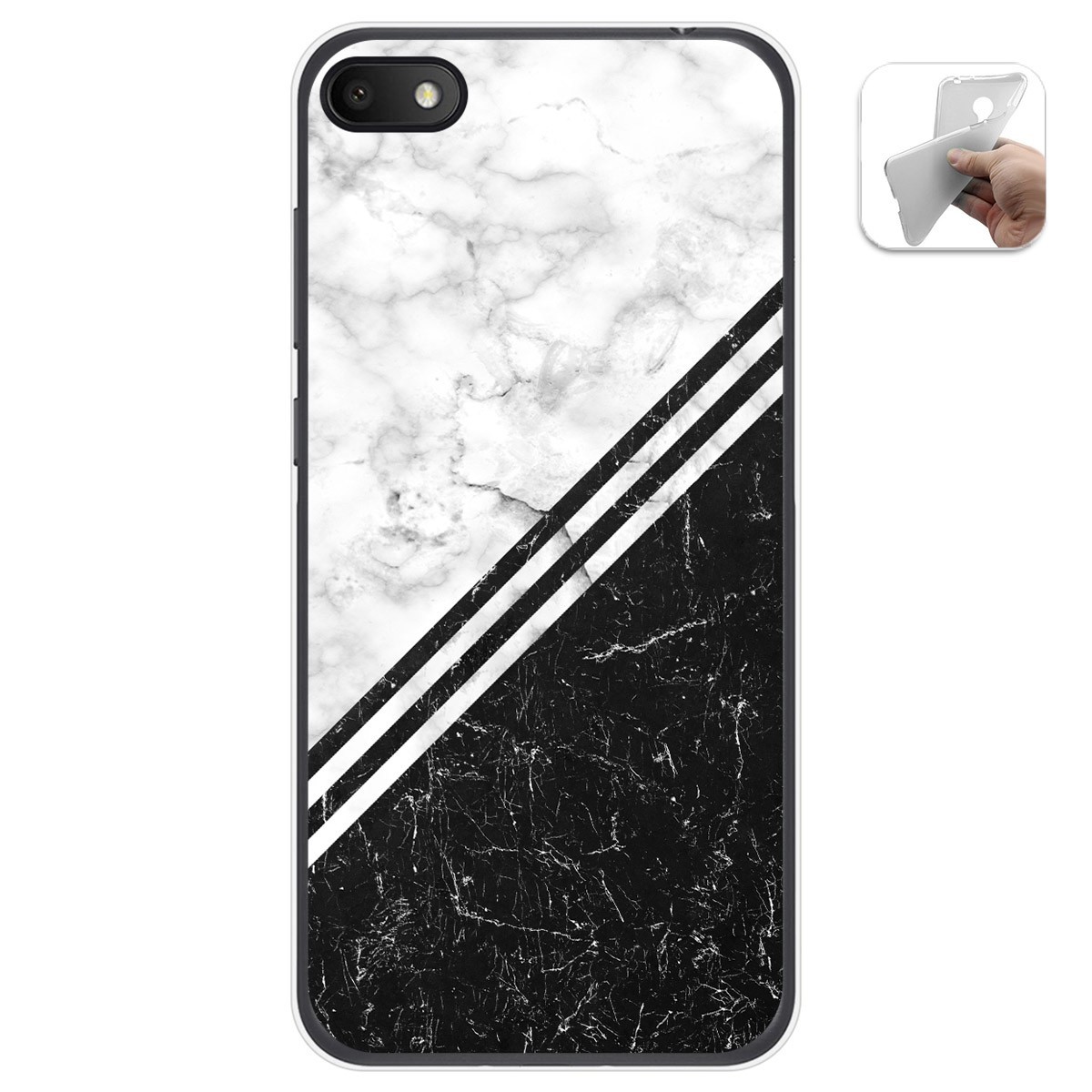 Funda Gel Tpu para Alcatel 1V 2019 diseño Mármol 01 Dibujos