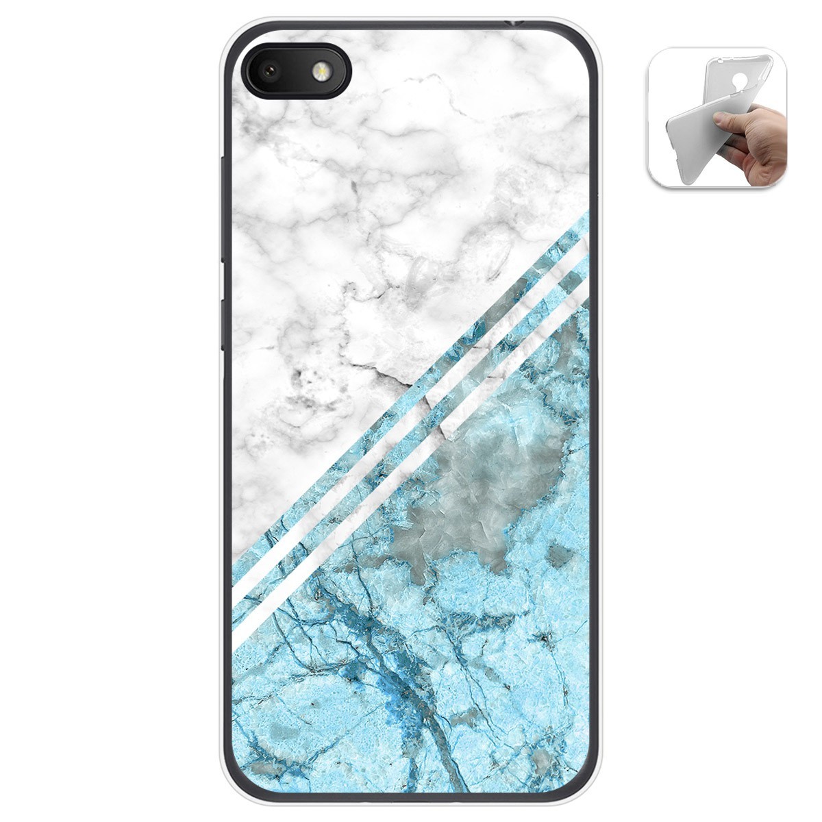 Funda Gel Tpu para Alcatel 1V 2019 diseño Mármol 02 Dibujos