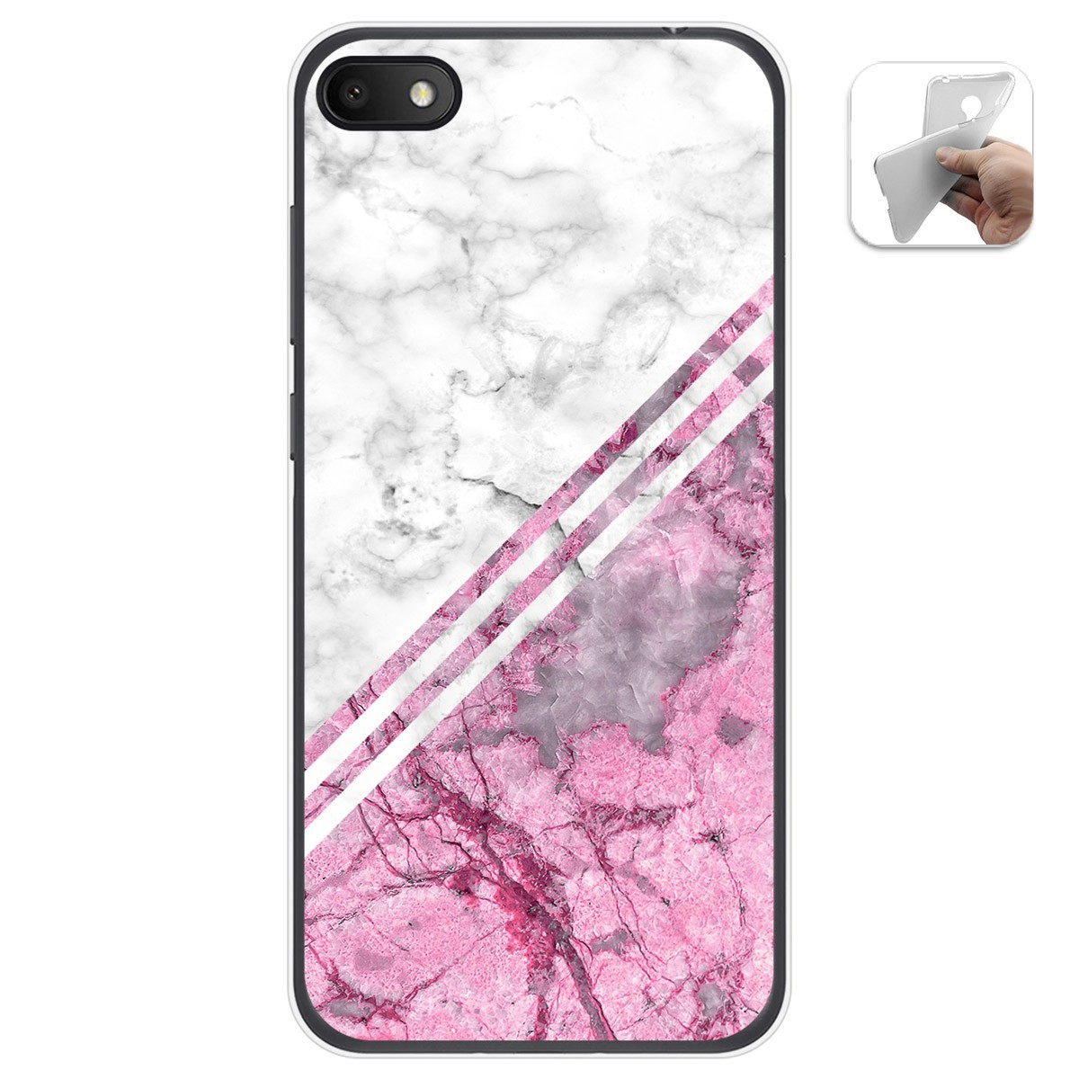 Funda Gel Tpu para Alcatel 1V 2019 diseño Mármol 03 Dibujos