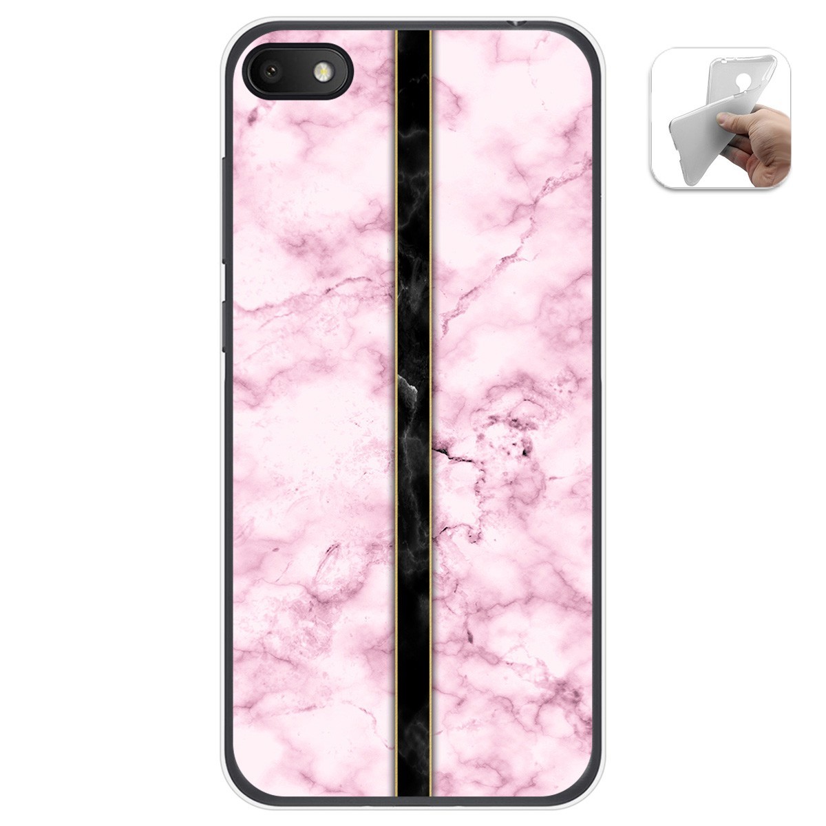 Funda Gel Tpu para Alcatel 1V 2019 diseño Mármol 04 Dibujos