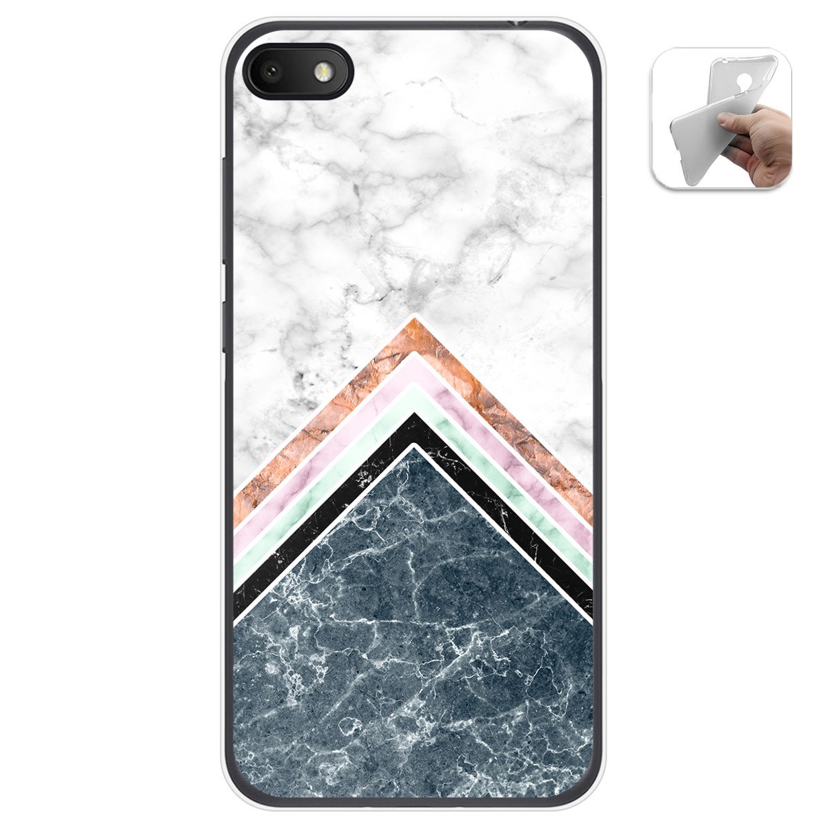Funda Gel Tpu para Alcatel 1V 2019 diseño Mármol 05 Dibujos