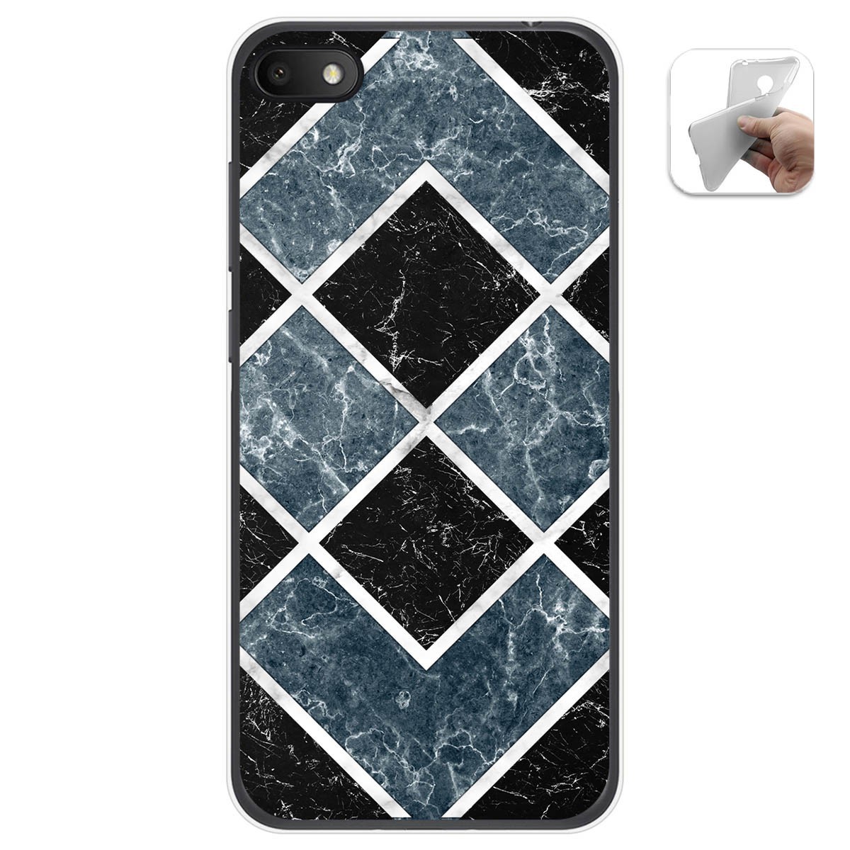 Funda Gel Tpu para Alcatel 1V 2019 diseño Mármol 06 Dibujos