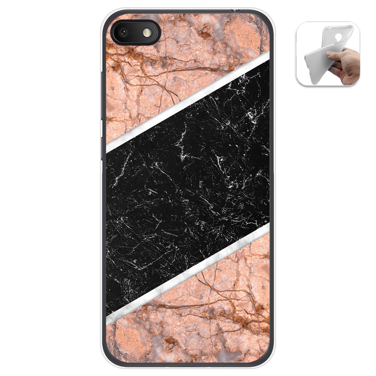 Funda Gel Tpu para Alcatel 1V 2019 diseño Mármol 07 Dibujos