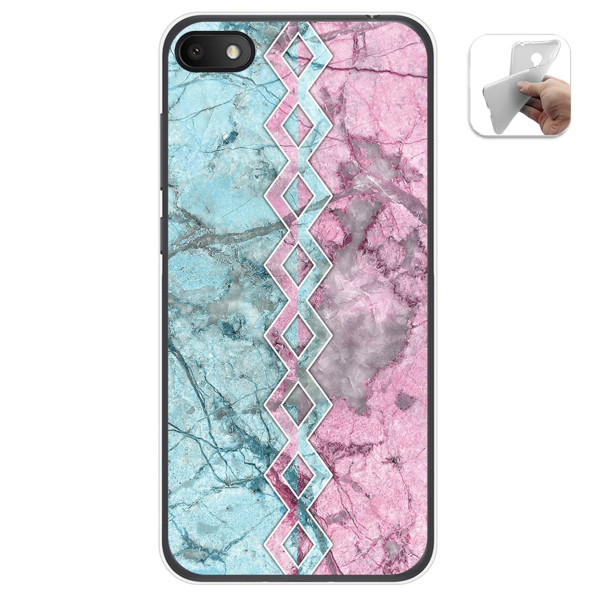 Funda Gel Tpu para Alcatel 1V 2019 diseño Mármol 08 Dibujos