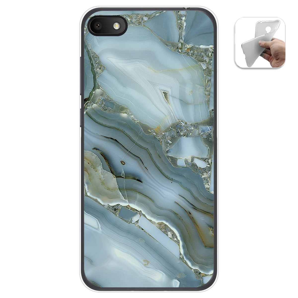 Funda Gel Tpu para Alcatel 1V 2019 diseño Mármol 09 Dibujos
