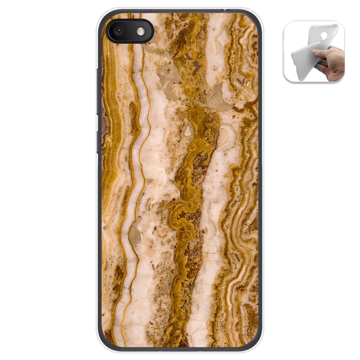 Funda Gel Tpu para Alcatel 1V 2019 diseño Mármol 10 Dibujos