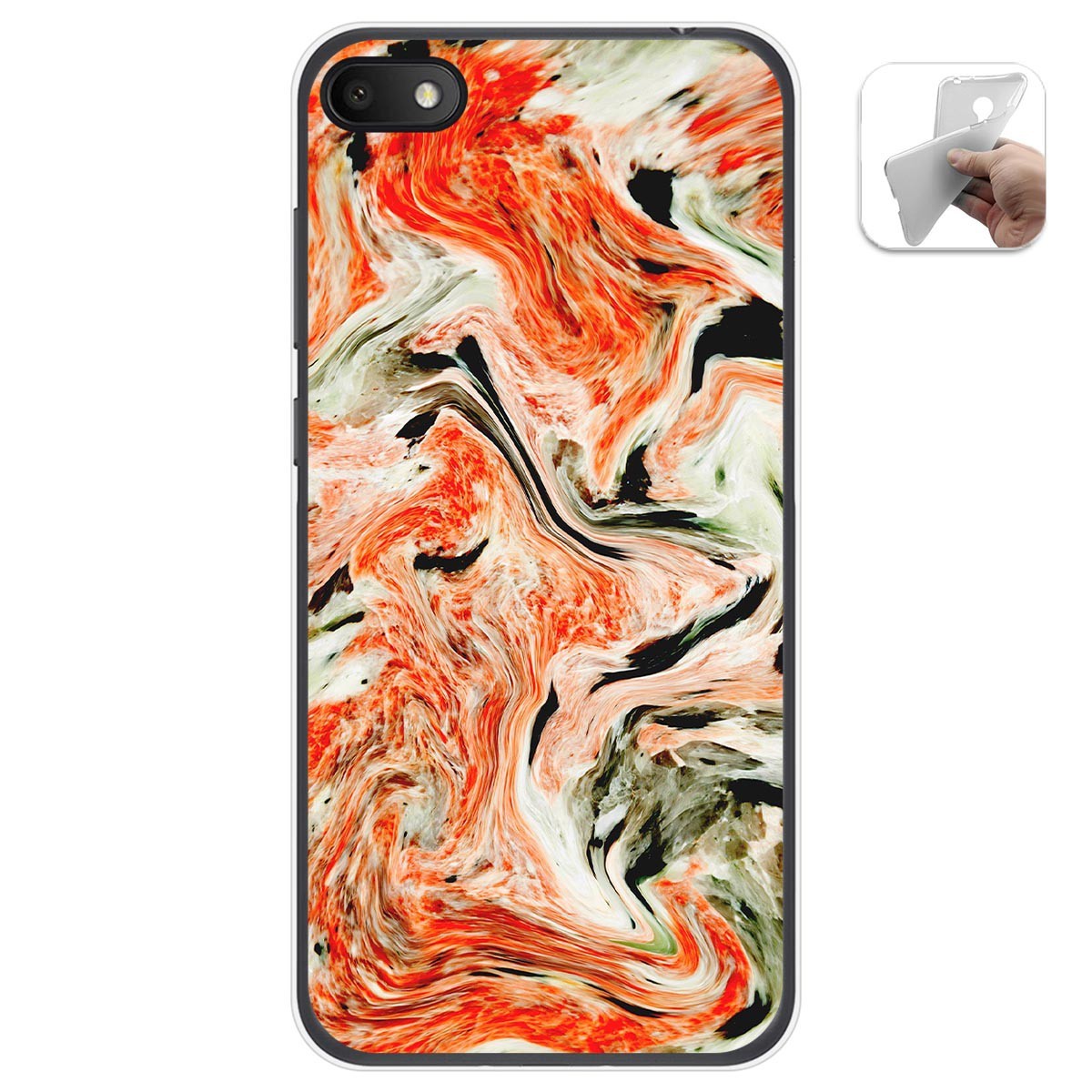 Funda Gel Tpu para Alcatel 1V 2019 diseño Mármol 12 Dibujos