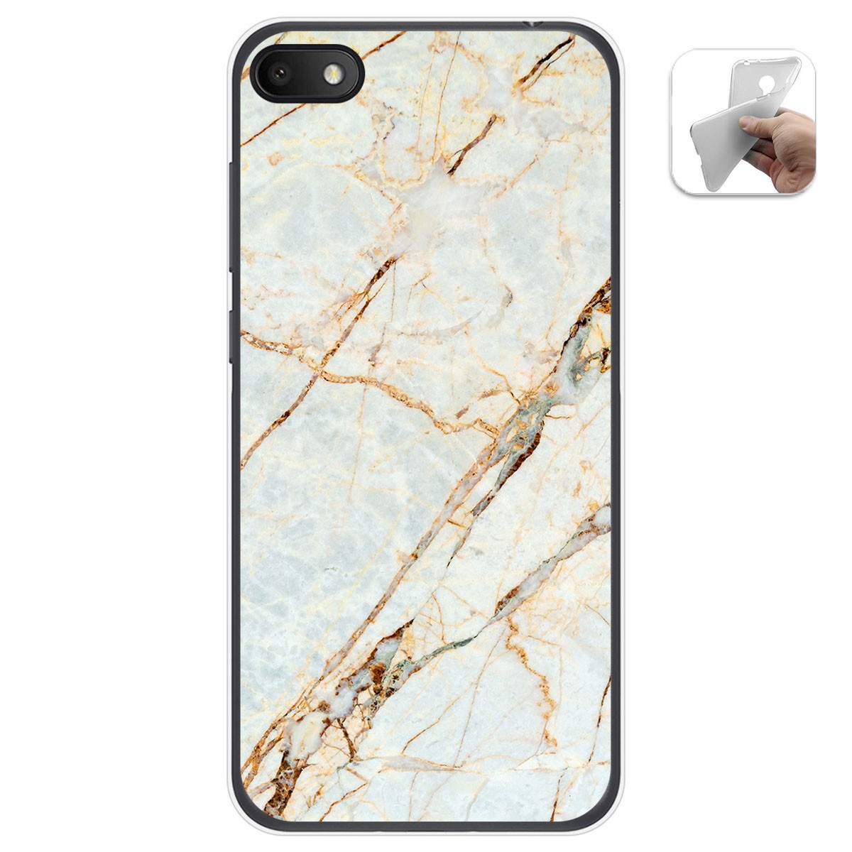 Funda Gel Tpu para Alcatel 1V 2019 diseño Mármol 13 Dibujos