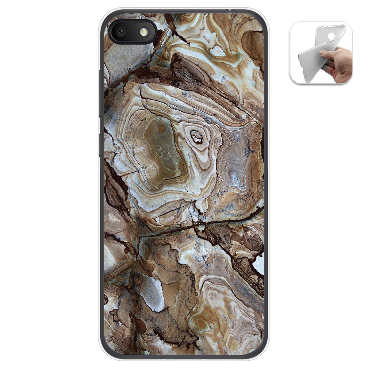 Funda Gel Tpu para Alcatel 1V 2019 diseño Mármol 14 Dibujos