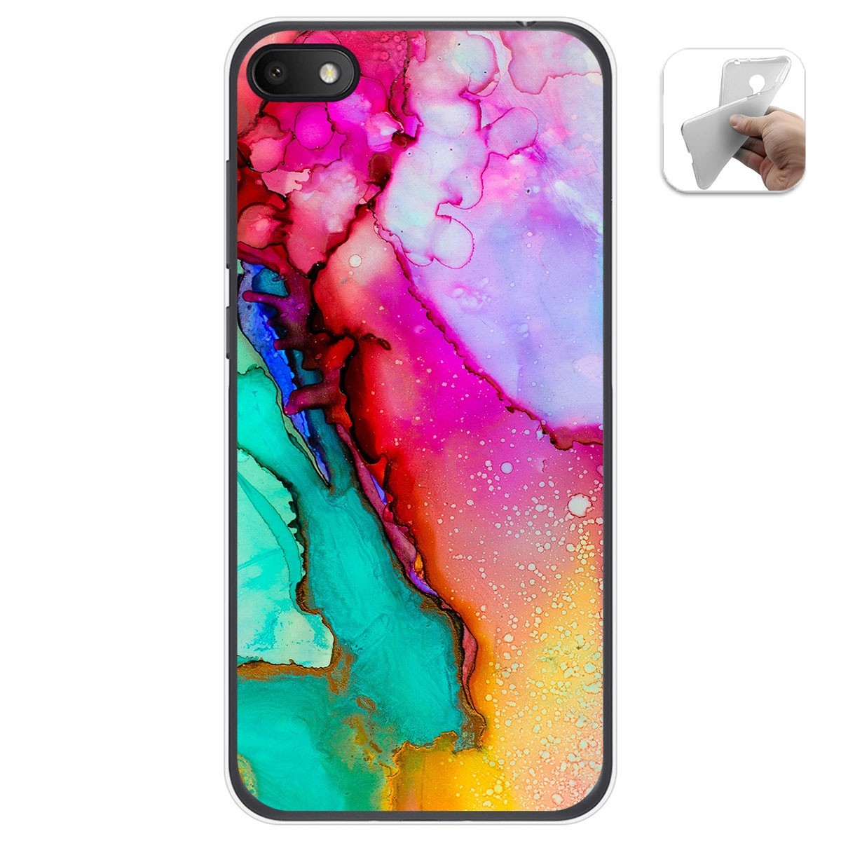 Funda Gel Tpu para Alcatel 1V 2019 diseño Mármol 15 Dibujos