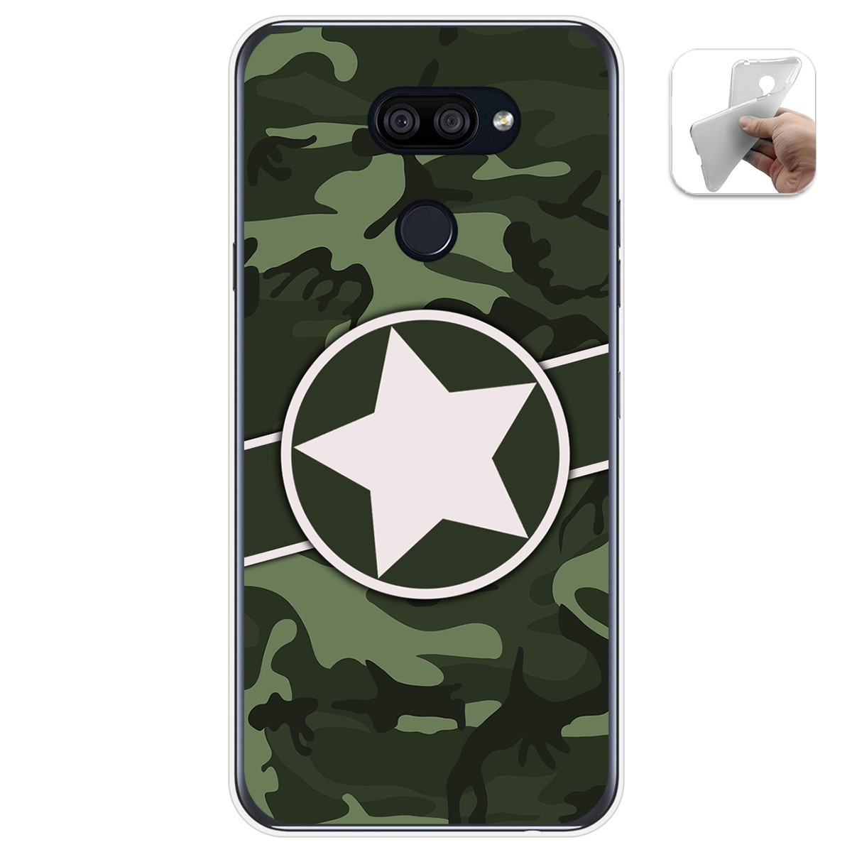 Funda Gel Tpu para Lg K40S diseño Camuflaje 01 Dibujos