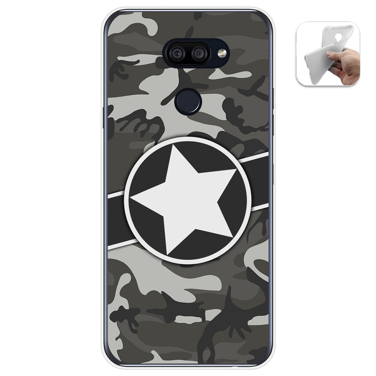 Funda Gel Tpu para Lg K40S diseño Camuflaje 02 Dibujos