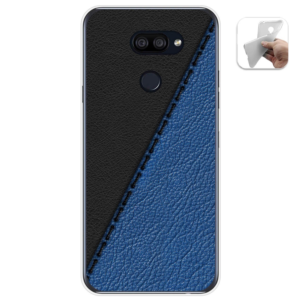 Funda Gel Tpu para Lg K40S diseño Cuero 02 Dibujos