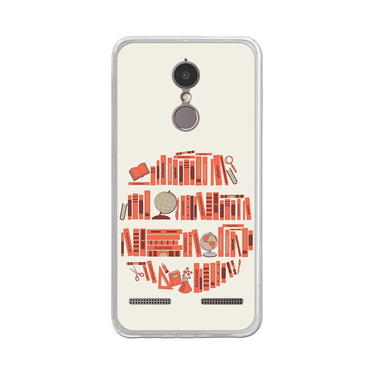 Funda Gel Tpu para Lenovo K6 4G 5" Diseño Mundo Libro Dibujos