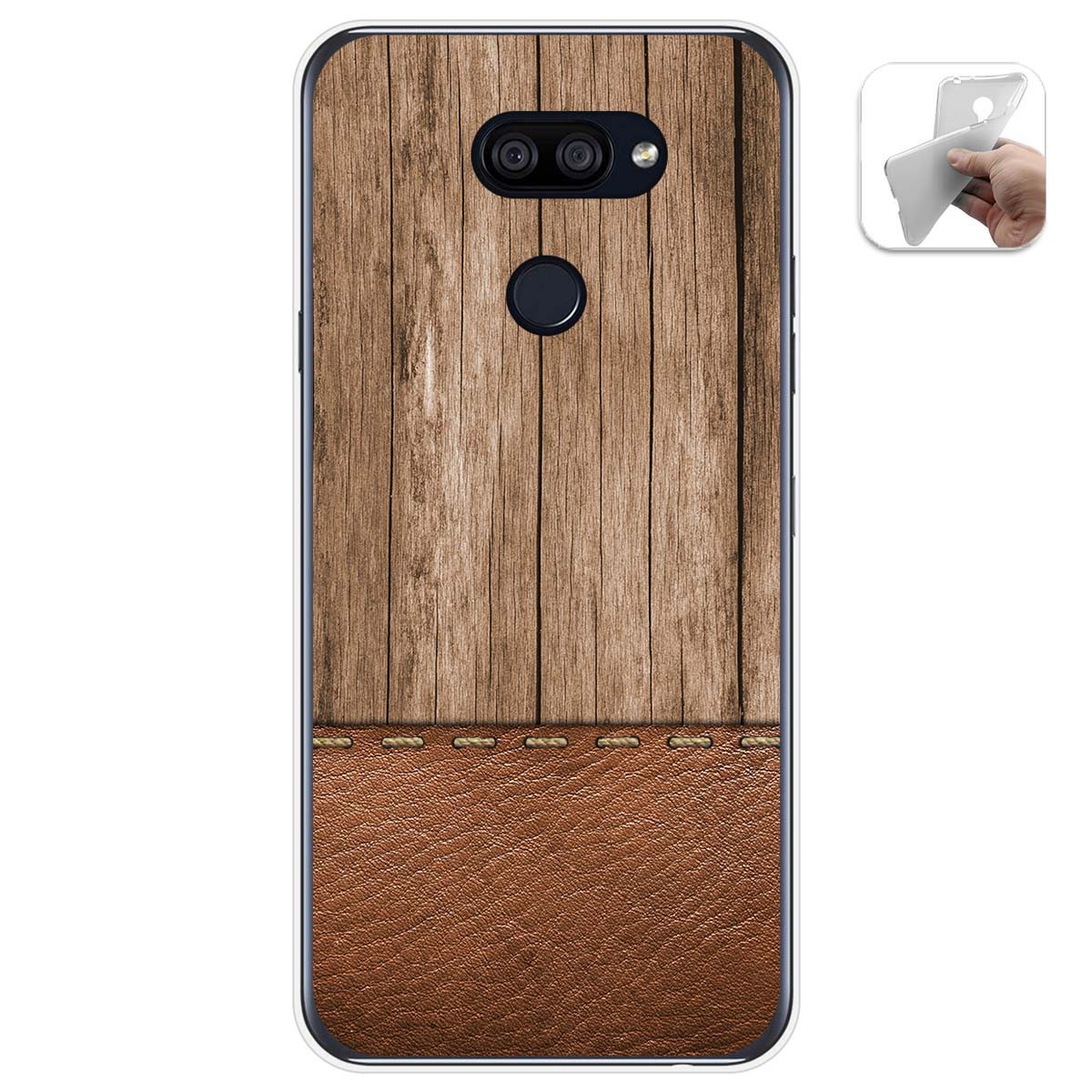 Funda Gel Tpu para Lg K40S diseño Madera 09 Dibujos