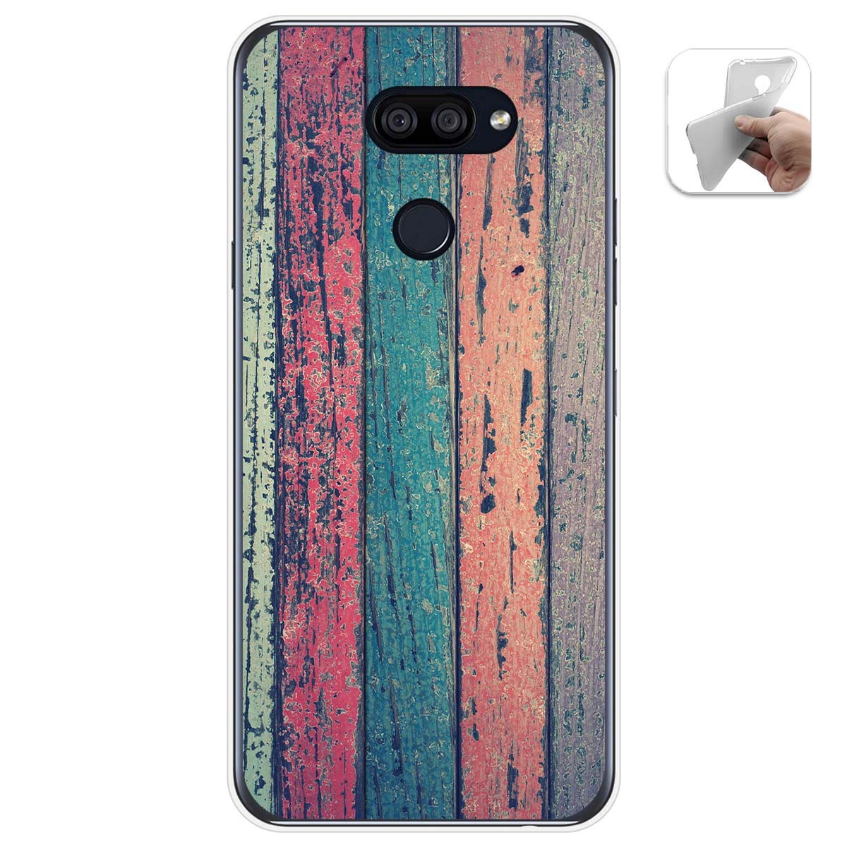 Funda Gel Tpu para Lg K40S diseño Madera 10 Dibujos