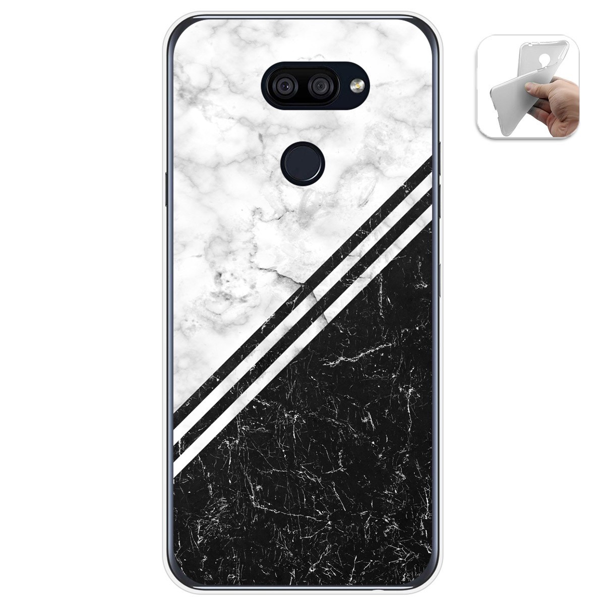 Funda Gel Tpu para Lg K40S diseño Mármol 01 Dibujos