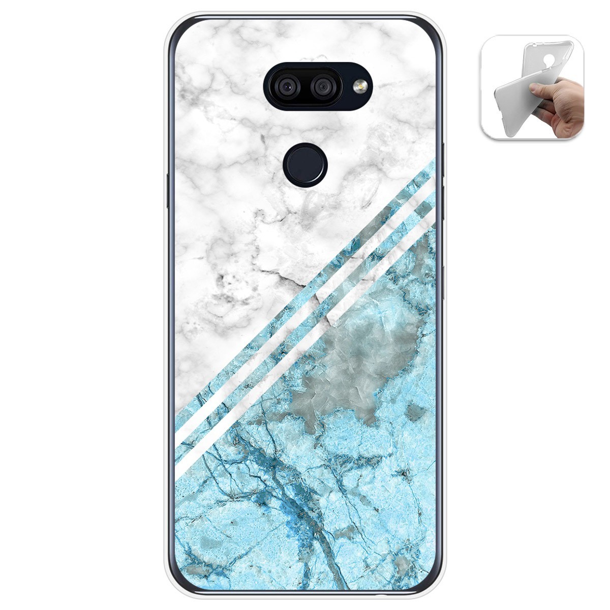 Funda Gel Tpu para Lg K40S diseño Mármol 02 Dibujos