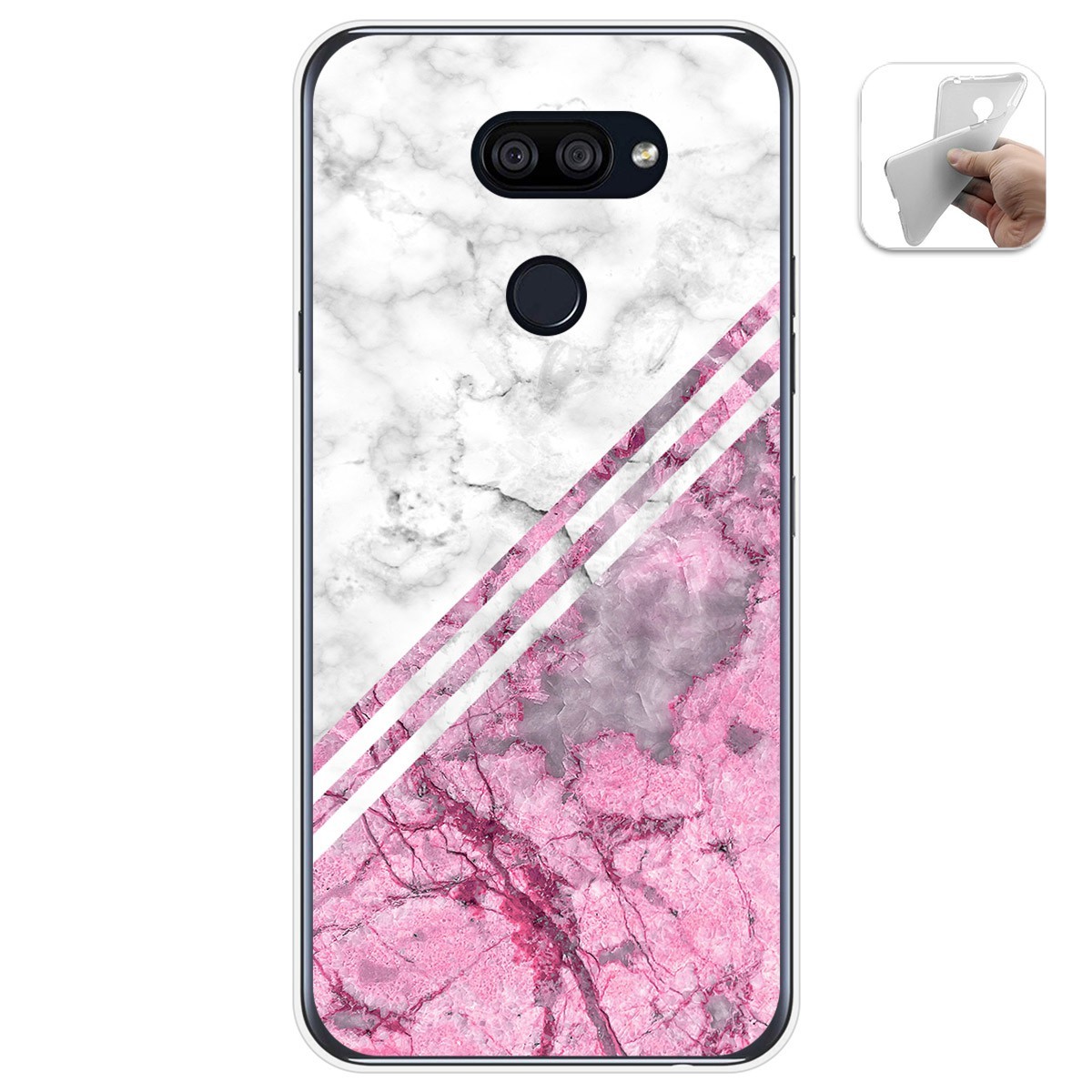 Funda Gel Tpu para Lg K40S diseño Mármol 03 Dibujos