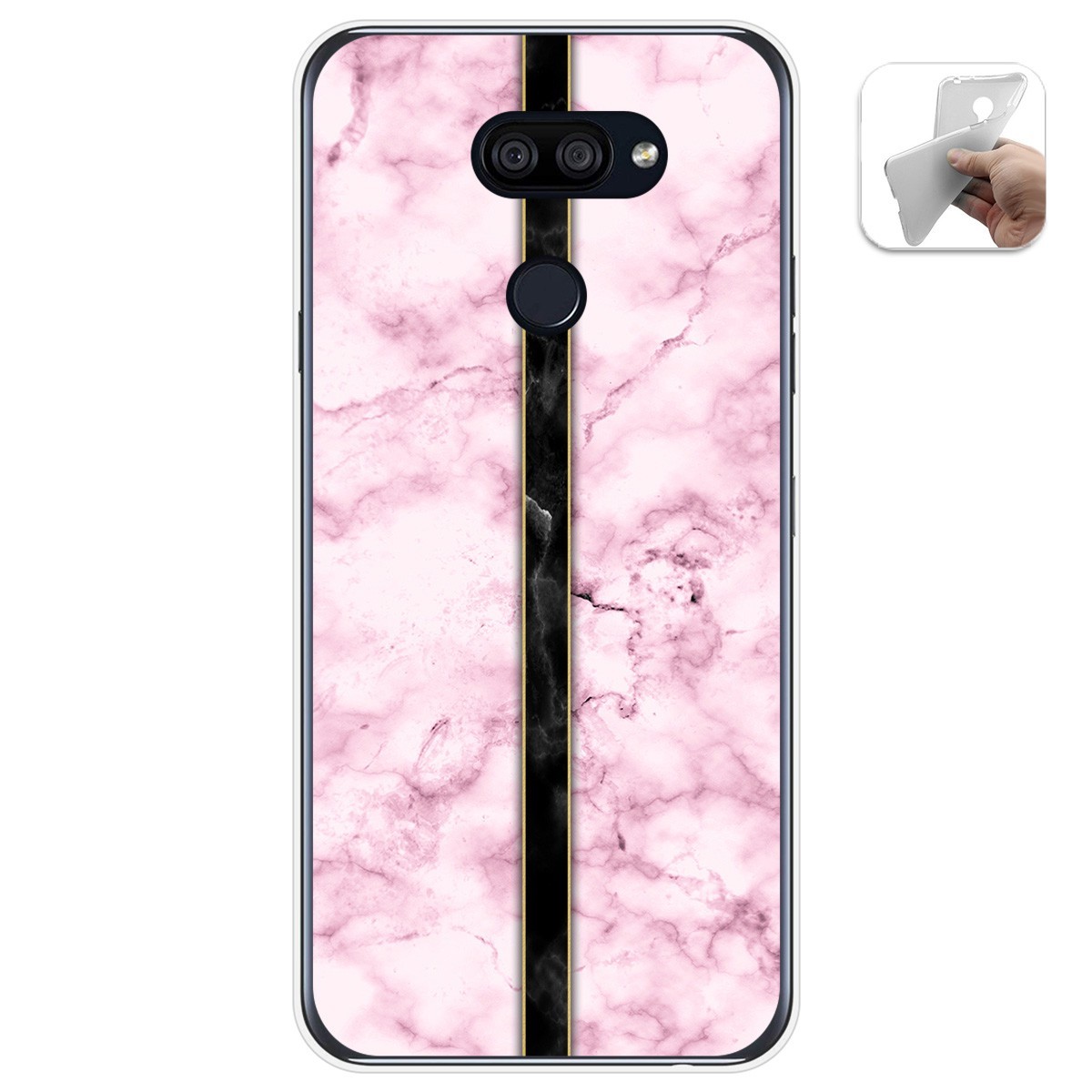 Funda Gel Tpu para Lg K40S diseño Mármol 04 Dibujos