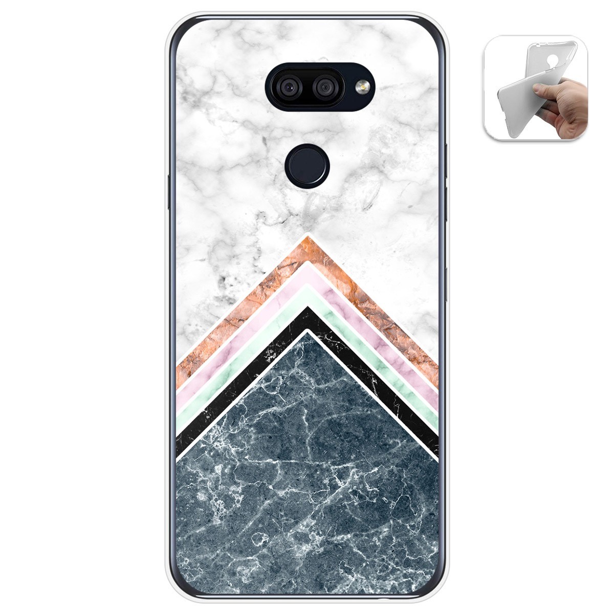 Funda Gel Tpu para Lg K40S diseño Mármol 05 Dibujos