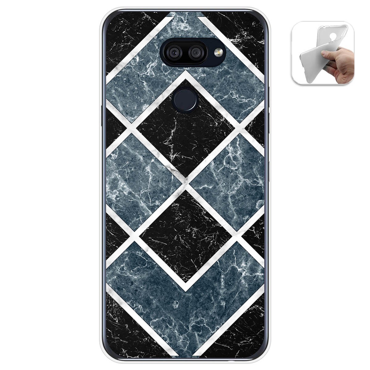 Funda Gel Tpu para Lg K40S diseño Mármol 06 Dibujos