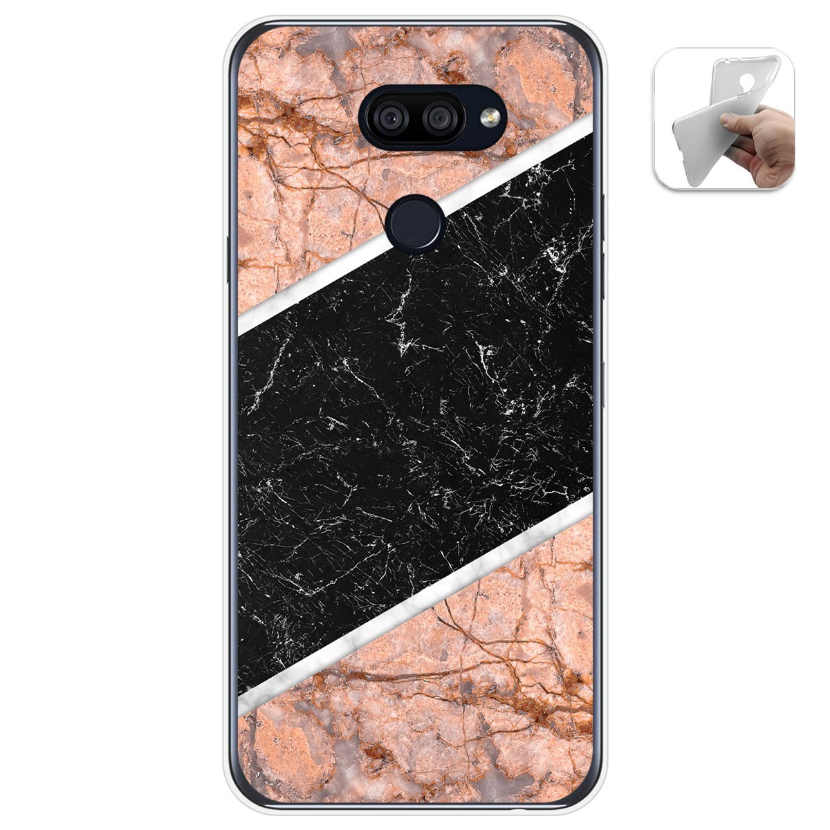 Funda Gel Tpu para Lg K40S diseño Mármol 07 Dibujos