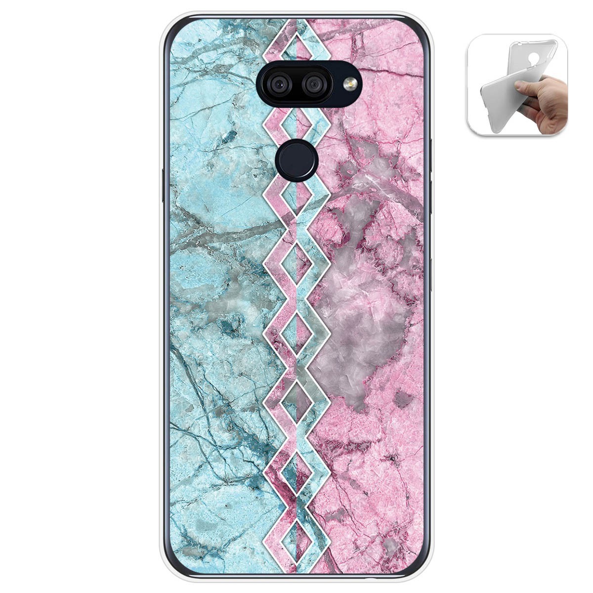 Funda Gel Tpu para Lg K40S diseño Mármol 08 Dibujos