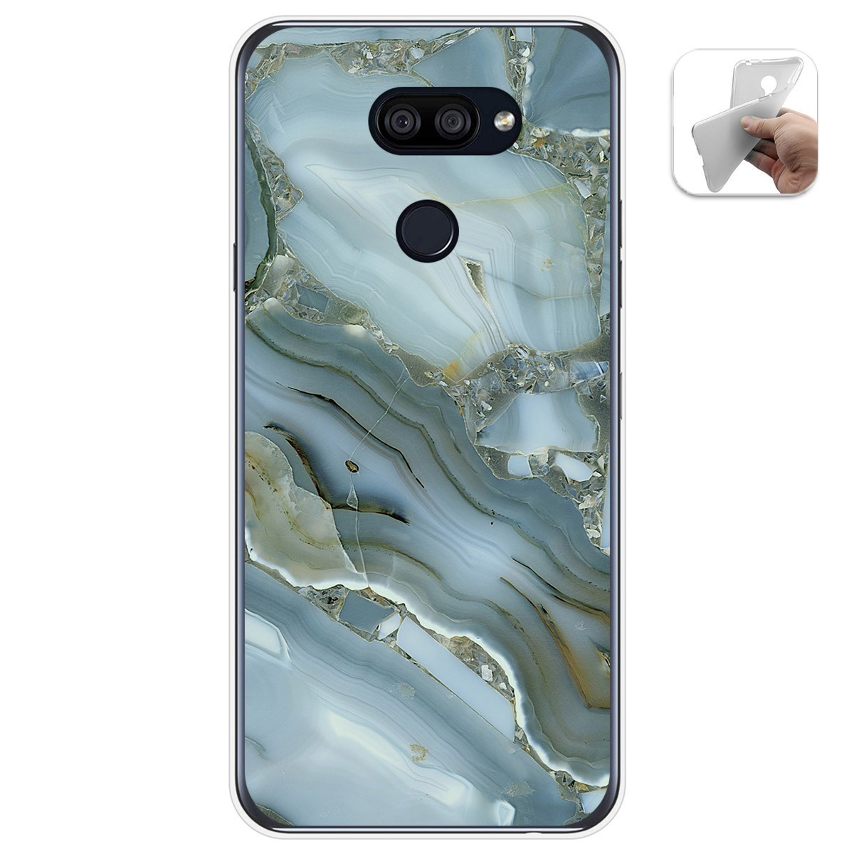 Funda Gel Tpu para Lg K40S diseño Mármol 09 Dibujos