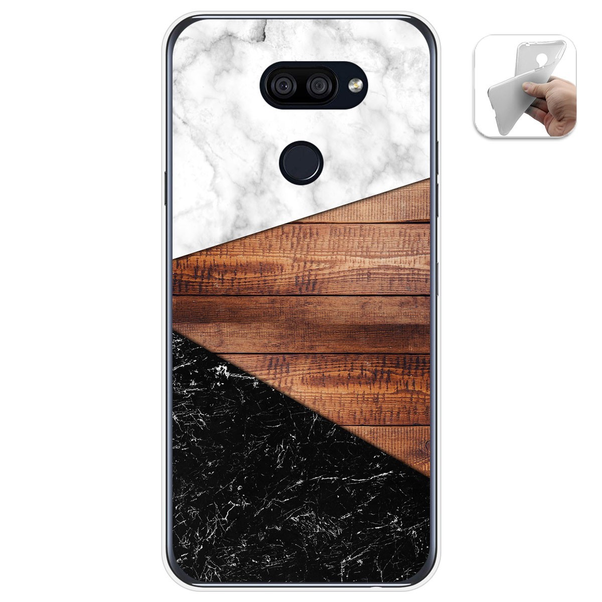 Funda Gel Tpu para Lg K40S diseño Mármol 11 Dibujos