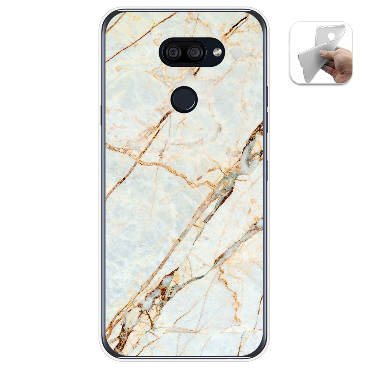 Funda Gel Tpu para Lg K40S diseño Mármol 13 Dibujos