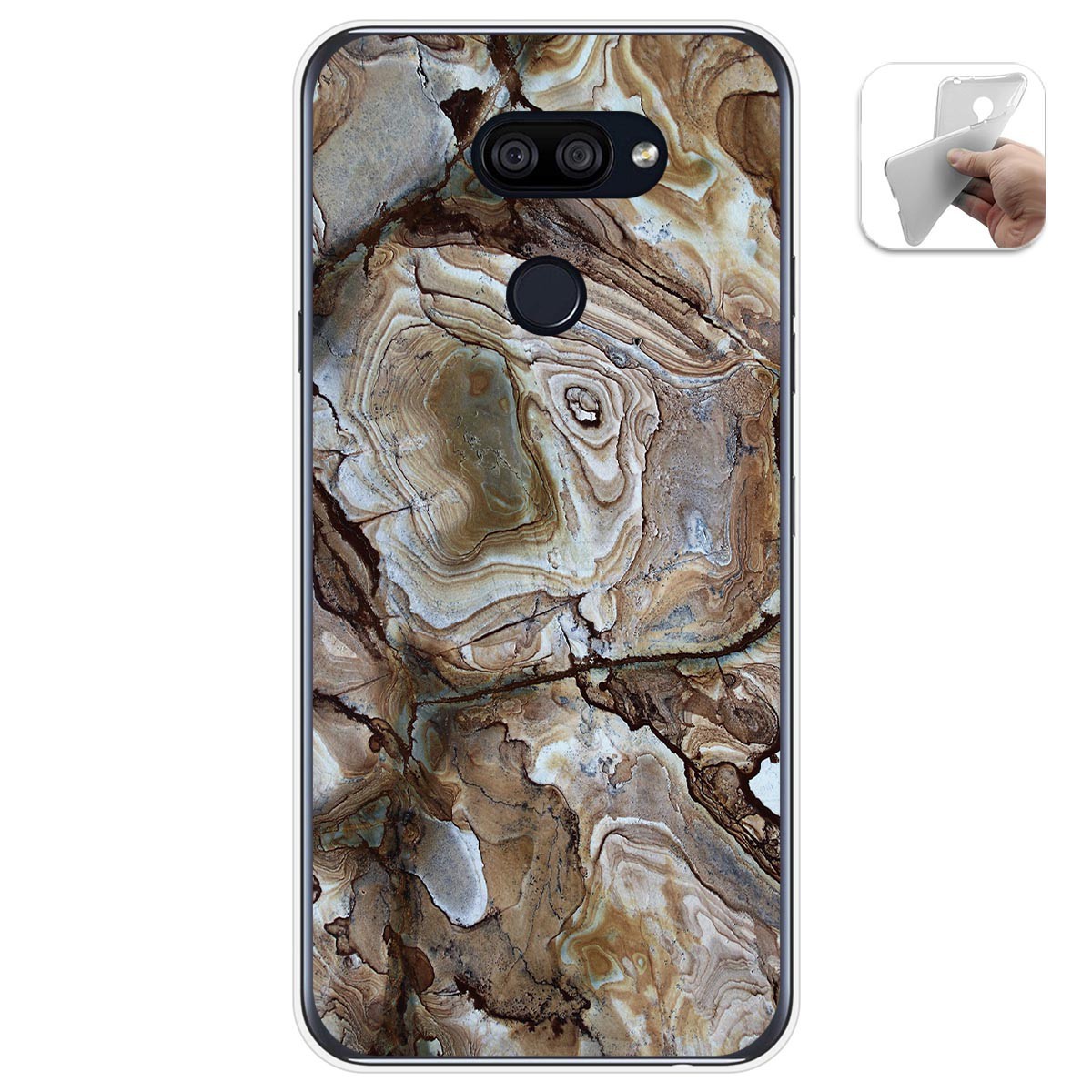 Funda Gel Tpu para Lg K40S diseño Mármol 14 Dibujos