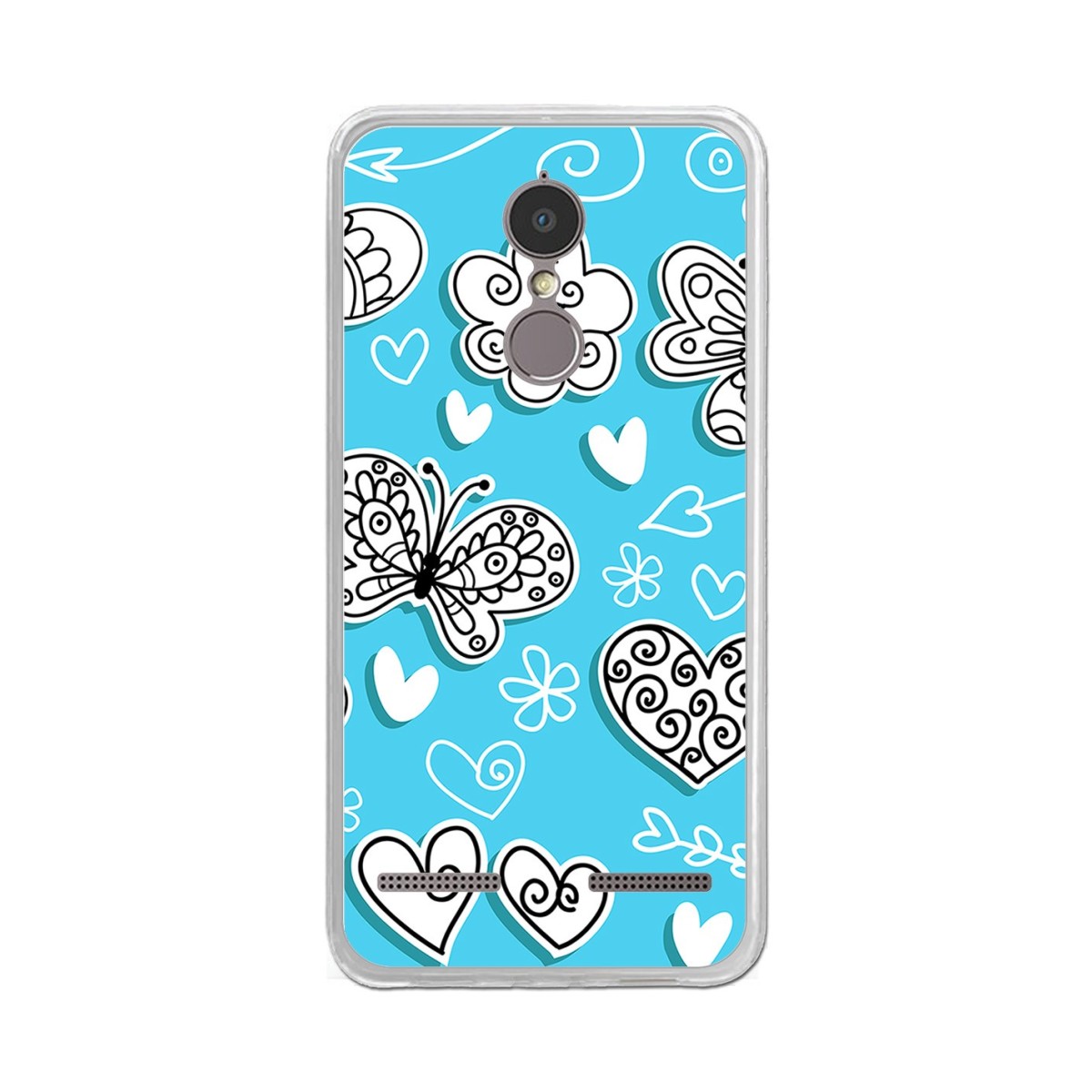Funda Gel Tpu para Lenovo K6 4G 5" Diseño Mariposas Dibujos