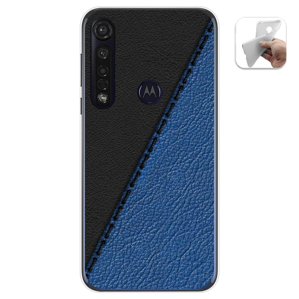 Funda Gel Tpu para Motorola Moto G8 Plus diseño Cuero 02 Dibujos