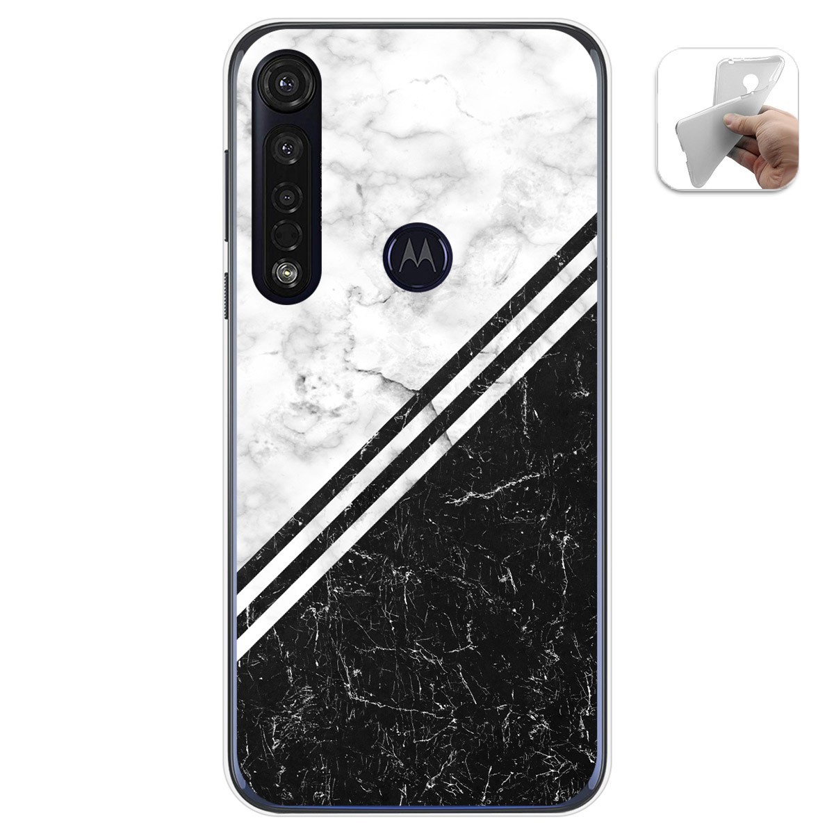 Funda Gel Tpu para Motorola Moto G8 Plus diseño Mármol 01 Dibujos