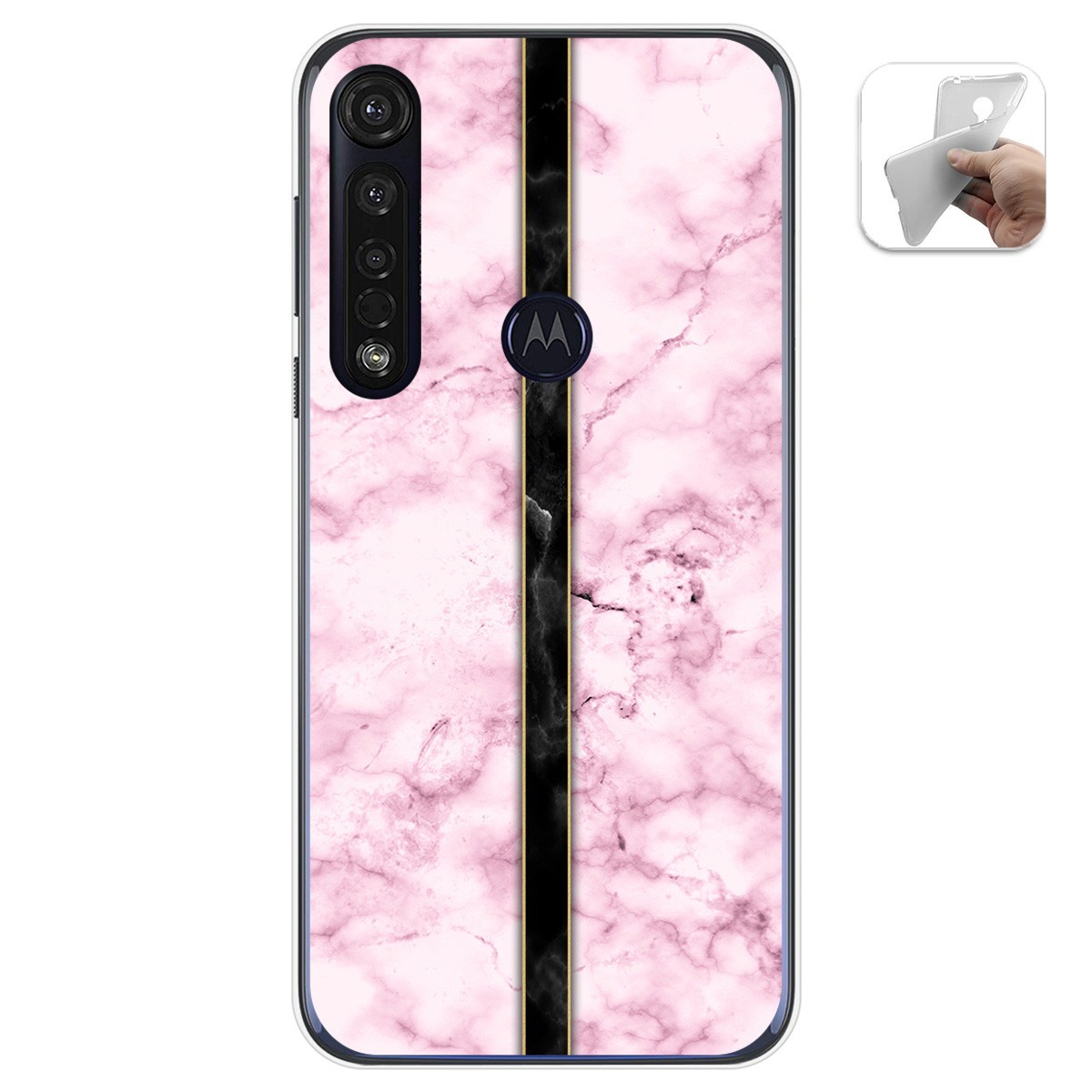 Funda Gel Tpu para Motorola Moto G8 Plus diseño Mármol 04 Dibujos