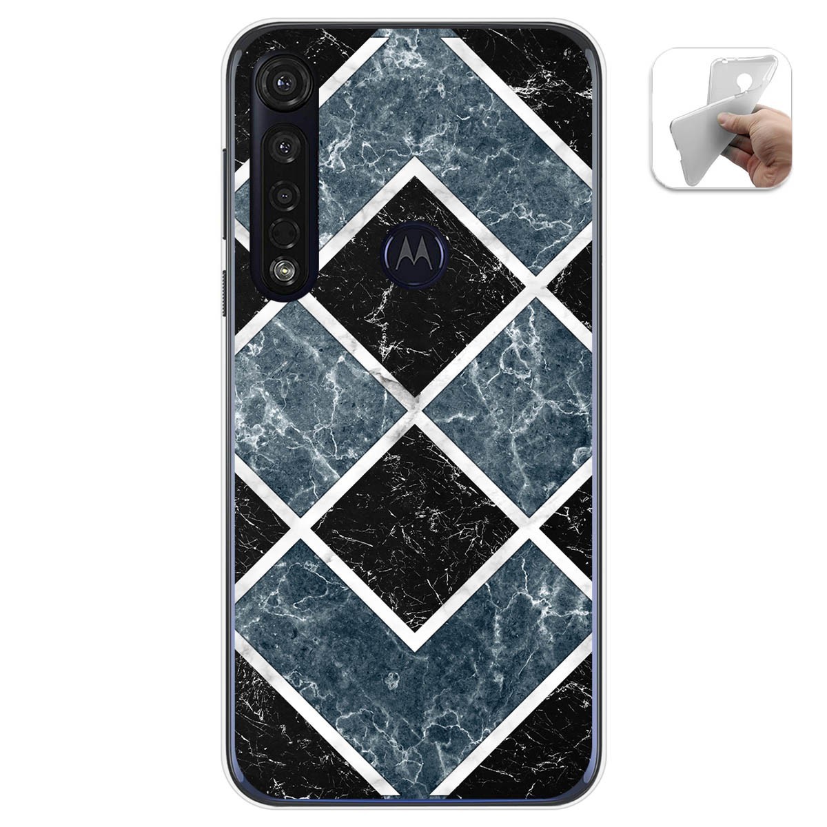 Funda Gel Tpu para Motorola Moto G8 Plus diseño Mármol 06 Dibujos