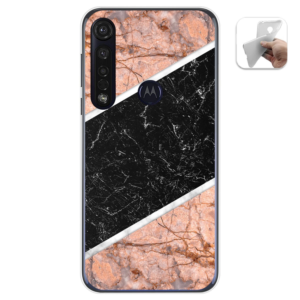 Funda Gel Tpu para Motorola Moto G8 Plus diseño Mármol 07 Dibujos