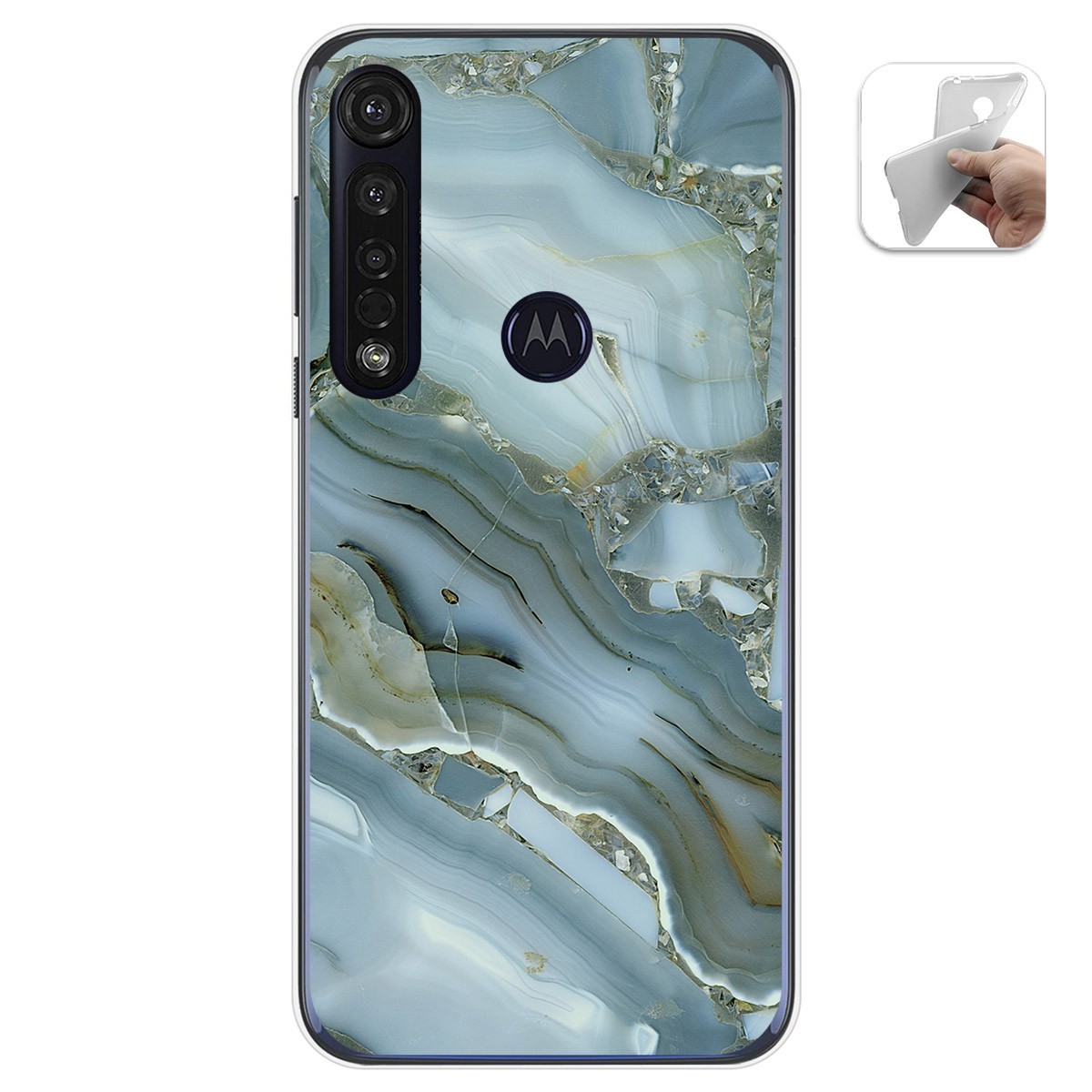 Funda Gel Tpu para Motorola Moto G8 Plus diseño Mármol 09 Dibujos