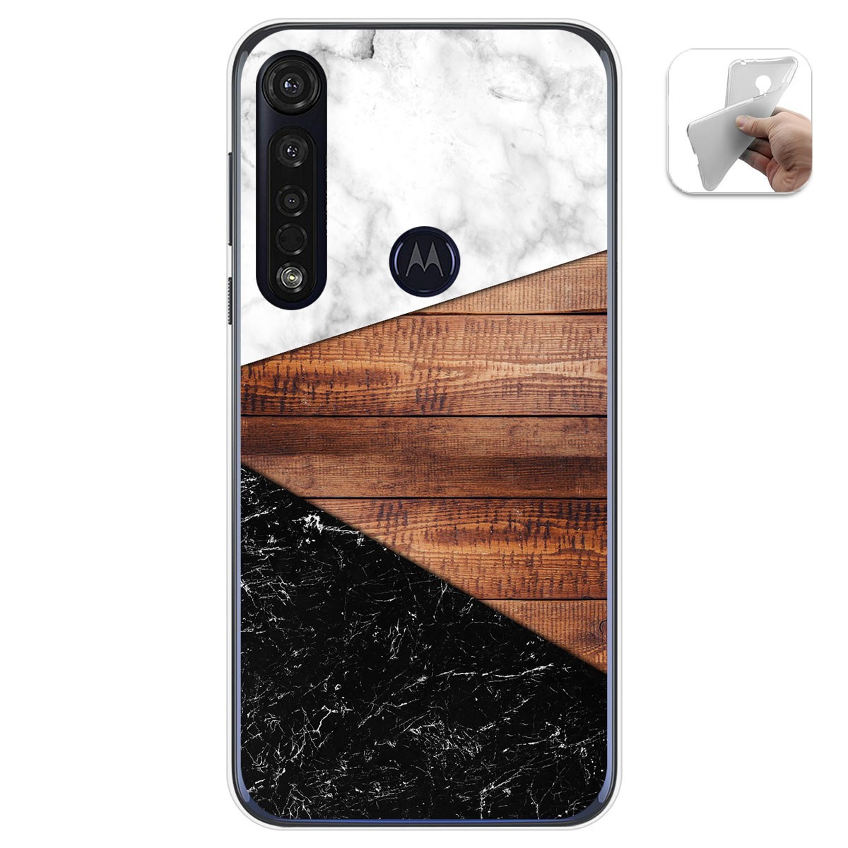Funda Gel Tpu para Motorola Moto G8 Plus diseño Mármol 11 Dibujos