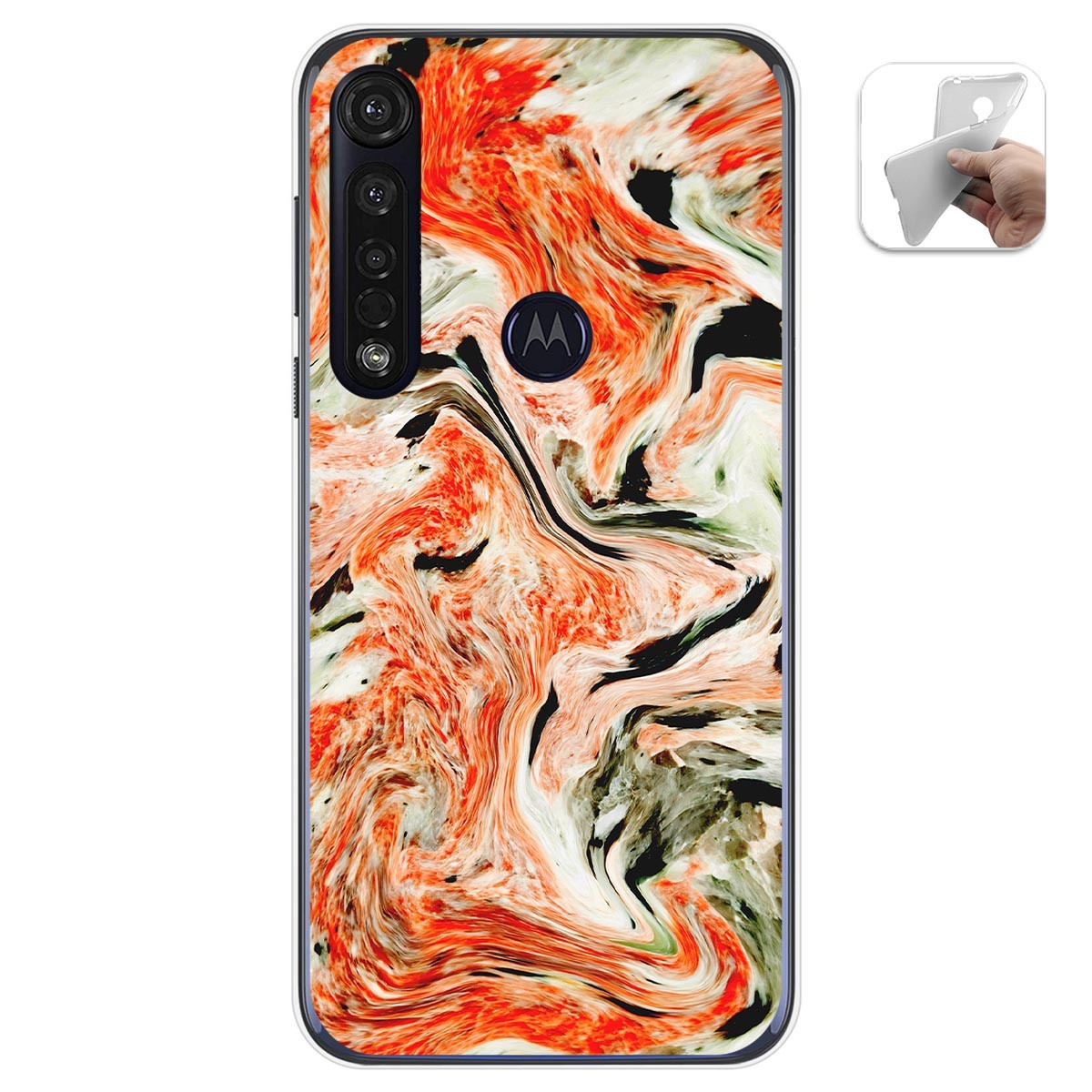 Funda Gel Tpu para Motorola Moto G8 Plus diseño Mármol 12 Dibujos
