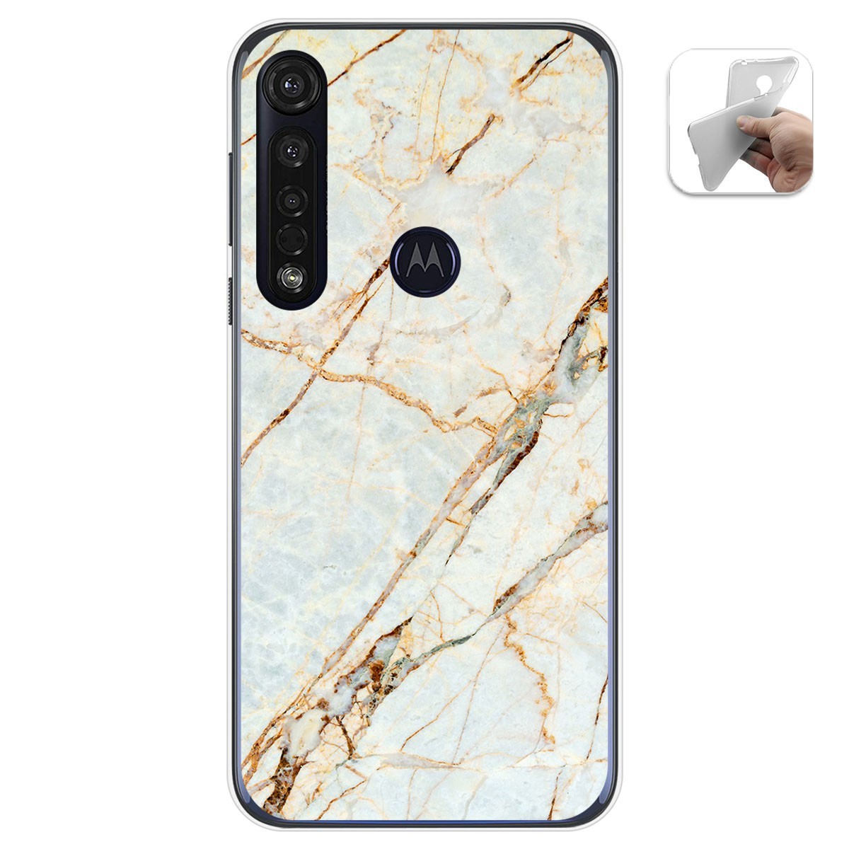 Funda Gel Tpu para Motorola Moto G8 Plus diseño Mármol 13 Dibujos