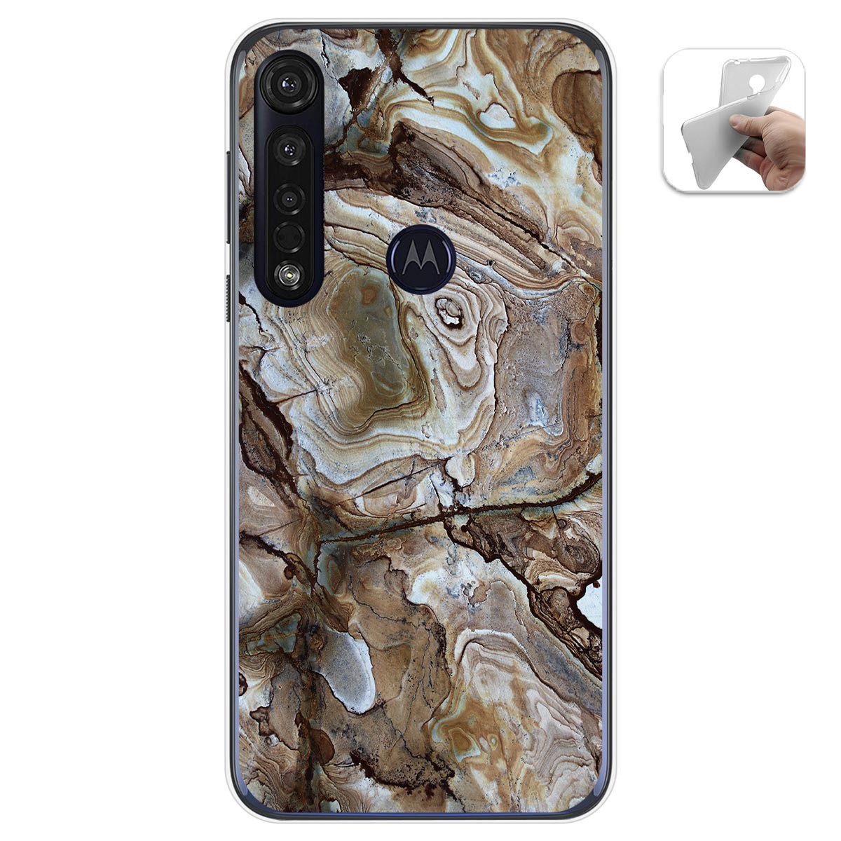 Funda Gel Tpu para Motorola Moto G8 Plus diseño Mármol 14 Dibujos