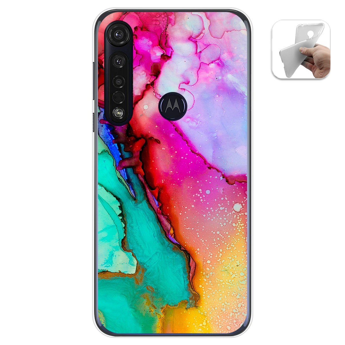 Funda Gel Tpu para Motorola Moto G8 Plus diseño Mármol 15 Dibujos