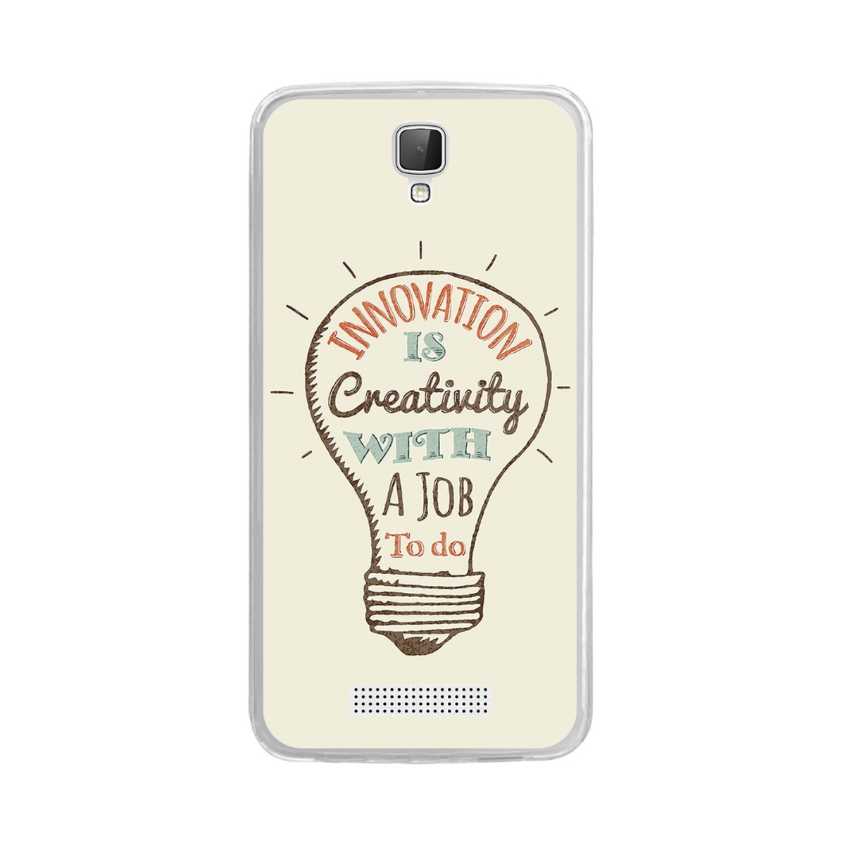 Funda Gel Tpu para Zte Blade L5 / L5 Plus Diseño Creativity Dibujos