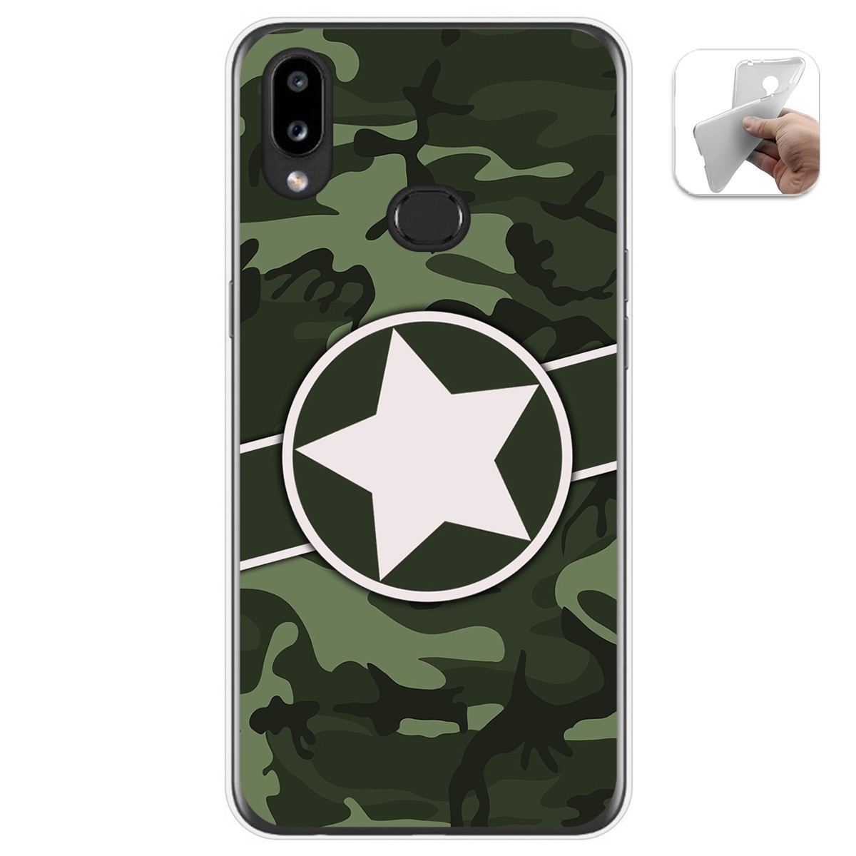 Funda Gel Tpu para Samsung Galaxy A10s diseño Camuflaje 01 Dibujos