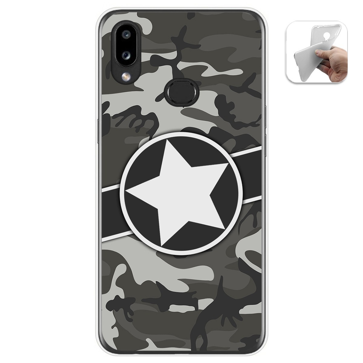 Funda Gel Tpu para Samsung Galaxy A10s diseño Camuflaje 02 Dibujos
