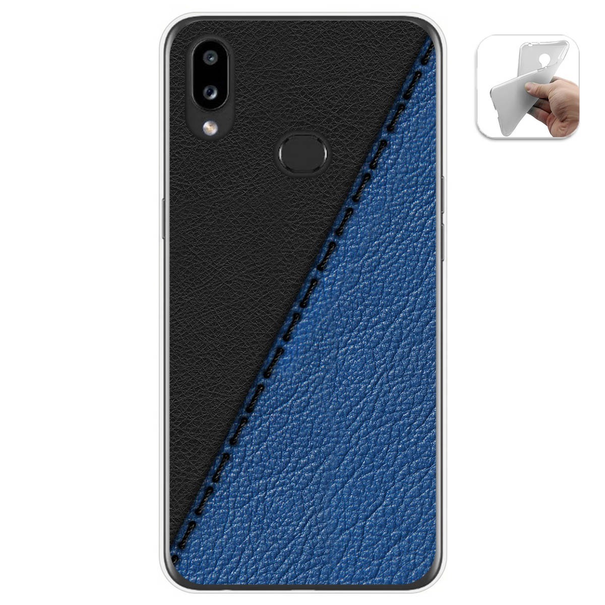 Funda Gel Tpu para Samsung Galaxy A10s diseño Cuero 02 Dibujos